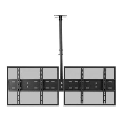 China Cold Roll Steel Double Screen Ceiling TV Wall Mount Bracket Max Loading Weight 50KG/110lbs VESA1000*400MM For Within 65