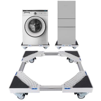 China Single Tube Washing Machine Stand Air Conditioner Base Movable Refrigerator Rack With 4 Brake Wheels Hold Up To 200KG/440lbs for sale