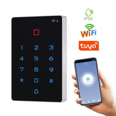 China 2000 Waterproof IP65 RFID Card Access Control Card Reader With Tuya APP BLT WIFI Wireless Door Access Control Systems for sale