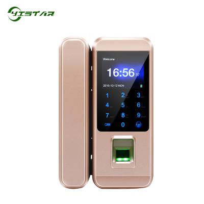 China 1000 Fingerprint Glass Door Lock with Card and Password Door Lock XM-300A Frameless Smart Glass Door Lock for sale