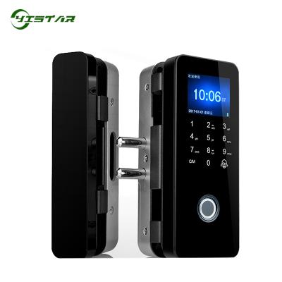 China 1000 Glass Door Lock Manufacturers Fingerprint Lock Supplier Biometric Glass Door Lock With Touch Keypad XM-308 for sale