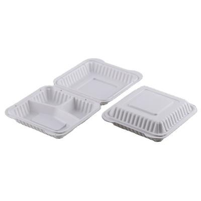 China Factory Supplier Microwavable 7Inch Microwavable Disposable To Go Boxes 3 Compartment Plastic Box Food Containers for sale