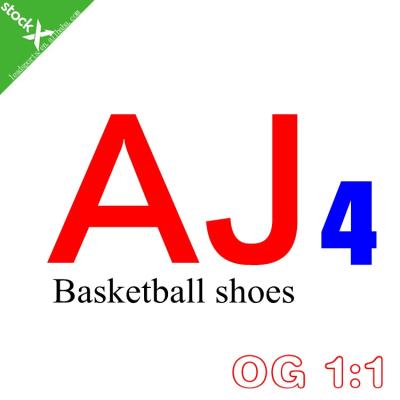 China Active Sports Basketball Shoes High Quality OG Women 4 Retro 4s Bred Cat University Blue Fire Red Black Men Fashion 4 White Sneakers for sale