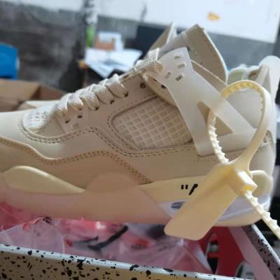 China Fashion\Comfortable\Durable\Breathable\Lighted 2021 New Color AJ 4 Retro Off-W Sailing Shoes Sail OUCH Shoes Basketball Shoes For Man And Women for sale