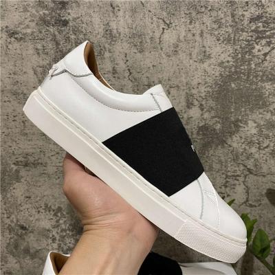 China 2021 Sports Trend News Loafers Couples Shoes Active Platform Slip On Sneakers Italian Leather Flat White Shoes Worth Style Luxury for sale