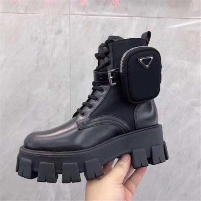 China Other 2021 Women's Kings Martin Boots Military Inspired Combat Boots Nylon Pocket Attached Ankle Strap Ankle Boots for sale