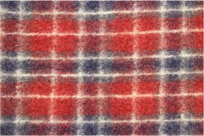 China Rustic Chelsea Tartan Plaid Red Jacquard Fabric By the Yard Flame Red / Grey for sale