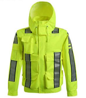 China Waterproof Outdoor Safety Work Clothes Reflective Raincoat for high speed road for sale