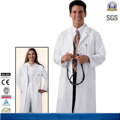 China Unisex Scrubs Cover Fashion Hospital Doctors Lab Coat with Polyester / Cotton for sale