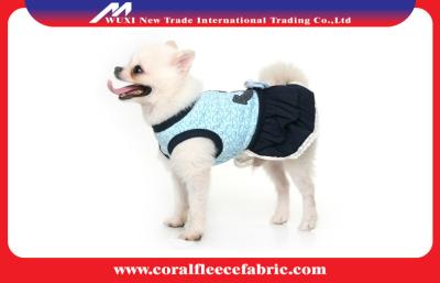 China Navy Blue / Red Girl Dog Dress Cute Pet Clothes , Small Dog Coats for Winter for sale