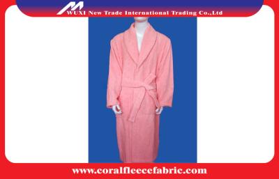 China Microfiber Eco-friendly Coral Fleece Luxury Bathrobes , Women or Men Night-robe for sale