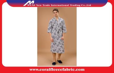 China Cotton Printed Men's Luxury Bathrobes / Night Gowns Clothes for Home or Hotel for sale