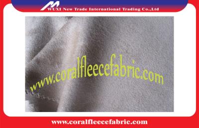 China Printed Polyester Bronzed Faux Suede Fabric for Auto / Sofa Upholstery Materials for sale