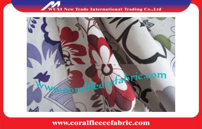 China Flower Pattern Faux Micro Suede Fabric for Home Textile , Jacquard Suede Cloth Fabric for sale