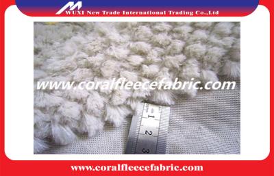 China Bathrobe / Home Textile PV Plush Fake Fur Fabric , PV Plush Crushed Fabric Material for sale