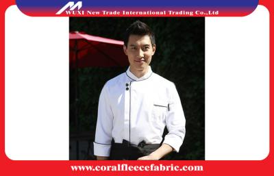 China Classic Custom Chef Uniforms / White Chefs Jackets / Chefs Clothing with Polyester / Cotton for sale