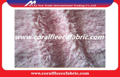 China Polyester Garment Brushed PV Plush Fabric / Plush Fur Fabric Heat-Insulation and Washed for sale