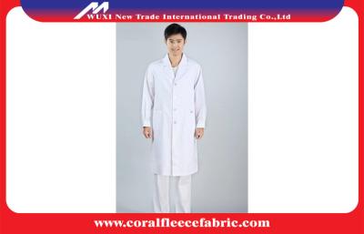 China Cotton / Polyester White Physician Lab Coats Hospital Uniform with Name and Logo Printing for sale