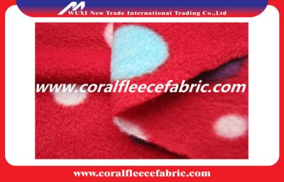 China Red Dot Plain Dyed Antipilling Polar Fleece Fabric with 100% Microfiber Polyester for sale