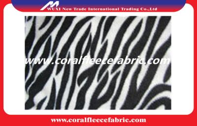 China Stripe Patterned Anti pill Fleece Fabric for Garment or Sports Jacket Material for sale