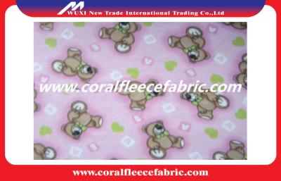 China Flower Printing Micro Polar Fleece Fabric / Polar Fleece Material for Interlining or Lining for sale