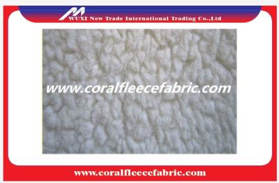 China Soft Knitted Polyester Blend Lambs Wool Fabric / Wool Suiting Fabric for Coats for sale