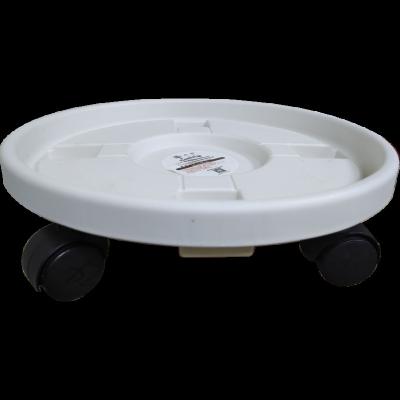 China Garden Decoration Wholesale Round Convenient Movable Plastic Tray Saucer With Wheel For Cheap Flower Pot for sale