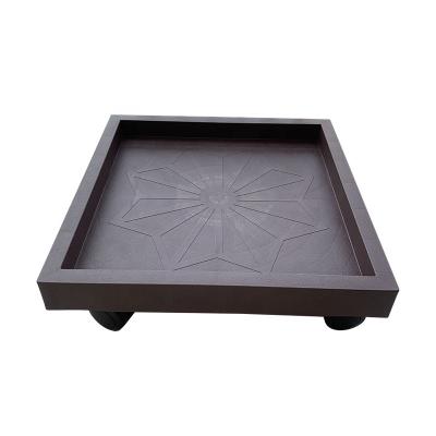 China Home and garden square tray with movable wheels and manufactured portable by the manufacturer for sale