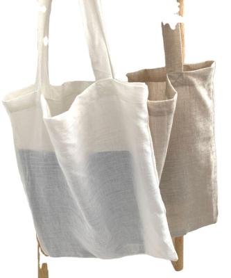 China Eco-friendly organic natural pure canvas material reusable folding contracted shopping bag for sale