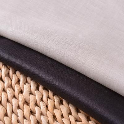 China R60*60 density 83*68 light color 100% single reactive dyed solid pure ramie fabric for dress for sale