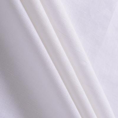 China Cotton Linen Fabric Single Yarn Dyed Solid Color For Clothing In 135gsm for sale