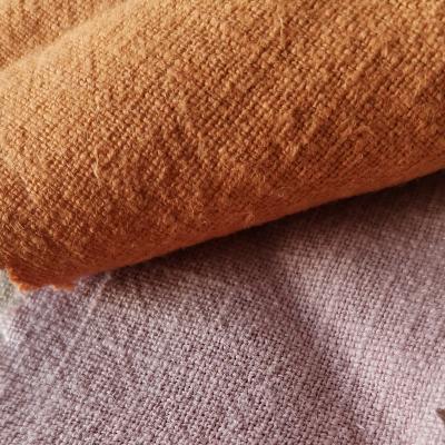 China Double Faced Heavy Linen Crepe Ramie Cotton Fabric Sheer Washed Out Plain Dyed Bamboo Pattern Burlap 251gsm 2A88S for sale