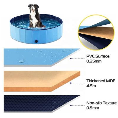 China High Efficiency Collapsible Anti-Skid Leak Resistant PVC Small,Medium and Large Bath Pool Collapsible Pet Swimming Dog Whelping Pools for sale