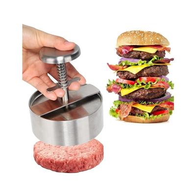 China Sustainable Commercial BBQ BPA Free Non Stick Patty Making Molds Stainless Steel Adjustable Patty Maker Burger Press for sale