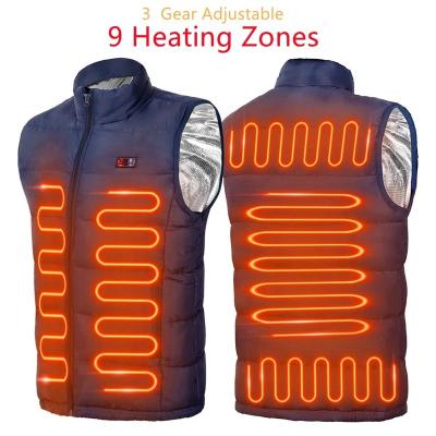 China Mens Heat Clothing Jacket Reversible Thermal Zone 11 Usb Electric Heated Heated Vest for sale