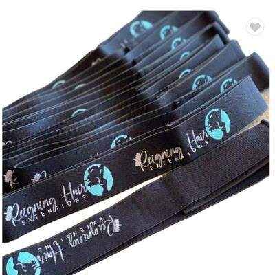 China High Tenacity High Elastic Band Custom Adjustable Edge Printed Logo Elastic Band For Wigs for sale