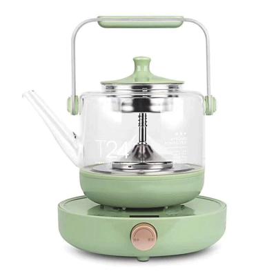 China Stainless Steel Rotating Commercial Electric Tea Temperature Control 360 Degree Base Glass Kettle for sale