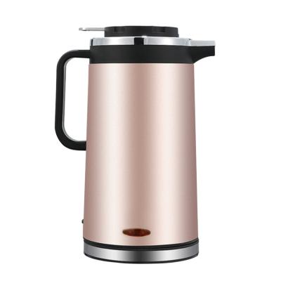 China 360 Degree Base Hot Commercial Stainless Steel Rotation Double Jacketed Tea Maker Electric Kettle for sale