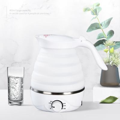 China 360 Degree Travel Foldable Mini Baby Kettle Separate Low Level Silicone Folding Electric Kettle for sale