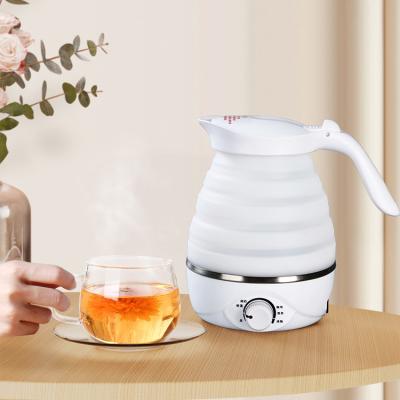 China 360 Degree Base Rotating Mini Electric Portable Silicone Folding Tea Kettles With Automatic Cut Out for sale