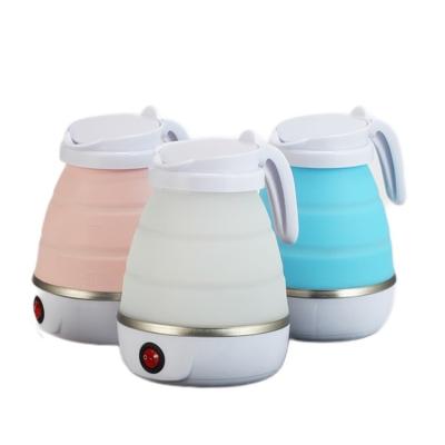 China 360 Degree Rotation Mini Base Baby Level Silicone Portable Camping Folding Electric Kettle for sale