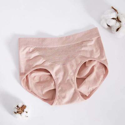 China Breathable Lightweight Mid Waist Honeycomb Antibacterial Wholesale Hole Underwear Briefs For Women Panties Hipster Seamless Panties for sale