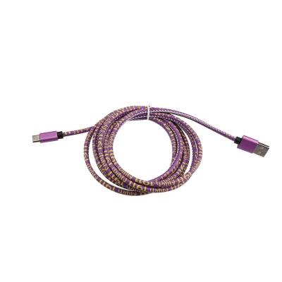 China Cheap price mobile phone durable soft leather braid usb cable sale for sale