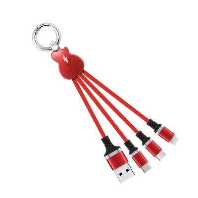 China Multi USB Cable Quick Charging & Retractable Phone Speed ​​Charger 4 in 1 Cord Micro USB Multiple Type C 8pin Charging Short Cable for sale