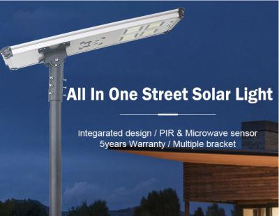 China ROAD high lumens waterproof IP65 smd 50w integrated all in one led solar street light for sale