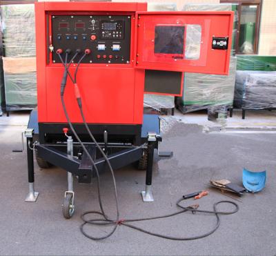 China Miller 500Amp Arc Welding Machine Genset Diesel Generator with cart , 30m welding leads for sale