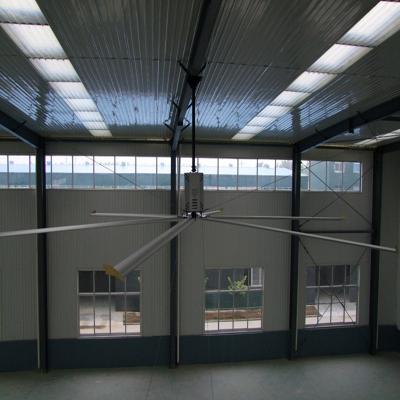 중국 16ft 20ft HVLS Air Cooling Ceiling Fan 1.1kw For Livestock Poultry Farm 판매용