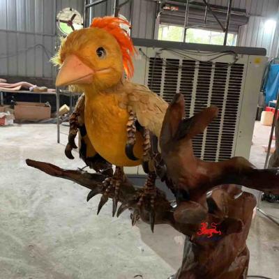 China Walking Animatronic Dinosaur Theme Park Confuciusornis Statue for sale