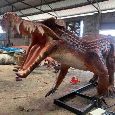 China Life Size Realistic Dinosaur Models Outdoor Crocodile Statue Theme Park Equipment for sale