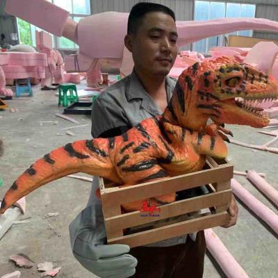 China Aangepaste realistische dinosaurus handpop, themapark T Rex handpop Te koop